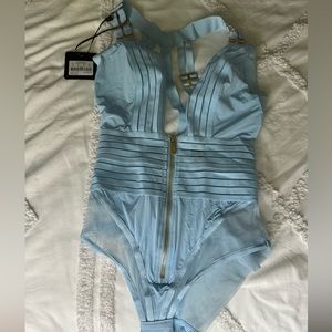 Honey Birdette baby blue bodysuit